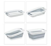Relaxdays, Panier à linge, Panier à lessive pliable poignées, plastique (37 l)