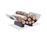 Relaxdays Panier bûches de bois en inox