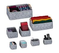 Relaxdays Lot de 8 paniers de rangement