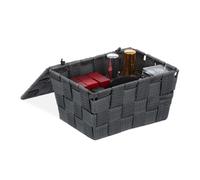 Relaxdays Panier de rangement avec couvercle