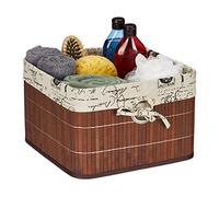 Relaxdays Panier de rangement en bambou