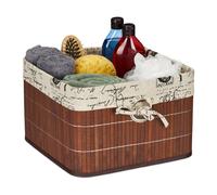 Relaxdays Panier de rangement en bambou lot de 2