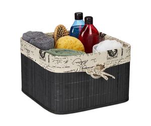 Relaxdays Panier de rangement en bambou lot de 2