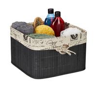 Relaxdays Panier de rangement en bambou lot de 4