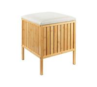 Relaxdays Panier-linge siège bambou