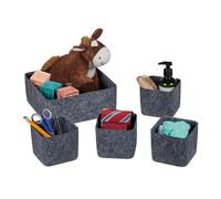 Relaxdays 5x paniers de rangement