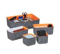 Relaxdays Paniers de rangement en lot de 5