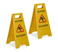 Relaxdays Panneau de signalisation en lot de 2