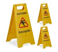 Relaxdays Panneau de signalisation en lot de 3