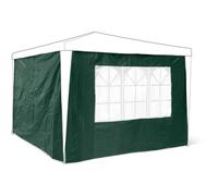 Relaxdays Panneau Latéral De Pavillon De Jardin De 3 X 3 M Lot De 2 Parois Fenêtres Protection Pluie Vent Soleil, Vert