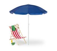 Relaxdays Parasol bleu 160 cm
