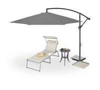 Relaxdays Parasol de jardin déporté D 300 cm