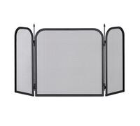 Relaxdays Pare-étincelles pour cheminée Acier, Grille anti étincelles, Panneau protection cheminée Hxlenv.52,5x97cm,noir