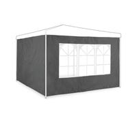 Relaxdays Paroi latérale tonnelle lot de 2 en gris