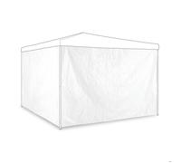 Relaxdays Paroi latérale tonnelle lot de 2 blanc