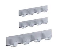 Relaxdays Lot de 3 porte-manteaux adhésifs