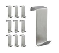 Relaxdays Patères de porte en acier en lot de 10