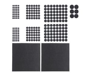 Relaxdays Patins en feutre lot de 2400 noir