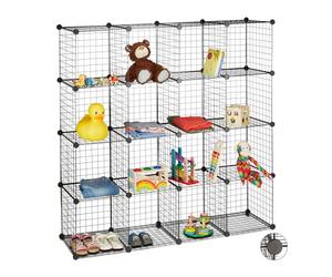 Relaxdays Penderie DIY 16 compartiments modulables