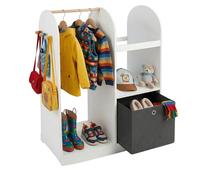 Relaxdays Garde-robe enfant avec boîte en tissu
