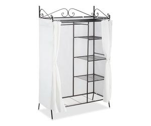 Relaxdays Penderie Métal COUNTRY Housse Blanche
