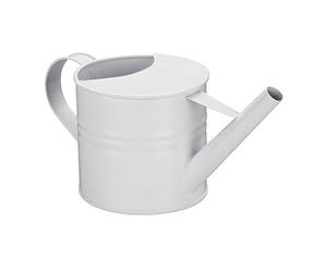 Relaxdays Petit arrosoir, 1,3 litres, pour Plantes d’intérieur, décoration, Design Vintage, nostalgique, métal, Blanc