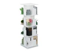 Relaxdays Petite bibliothèque de couleur blanche