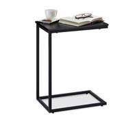 Relaxdays Petite table d'appoint en U Métal Bois