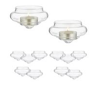 Relaxdays Lot de 12 photophores en verre