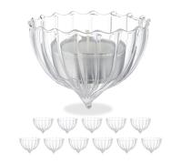 Relaxdays Photophores flottants en verre lot de 12