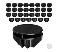 Relaxdays Pièce de Fixation Raccord pour Armoire en Plastique 40x pièces cube de rangement, noir, 2,4 x 3,7 cm