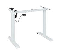 Relaxdays Pied de Bureau réglable en Hauteur, électrique, Extensible, tréteau, 71-121 cm, Cadre Table, Acier, Blanc
