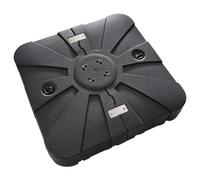 Relaxdays Support Parasol remplissable, roulettes et Pied en Croix, Noir