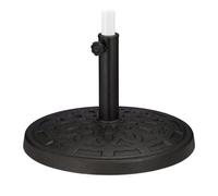 Relaxdays Pied de parasol noir en imitation fonte