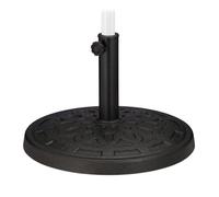 Relaxdays Pied de parasol noir en imitation fonte