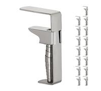 Relaxdays Pinces pour Nappe, Lot de 16, Clips réglables pour Table épaisse, Acier Inoxydable, Jusqu’à 4 cm, argenté