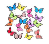 Relaxdays Piquet décoratif pour Le Jardin, Lot de 48, Hauteur : 31 cm, déco extérieure, Tige en métal, PVC, Multicolore