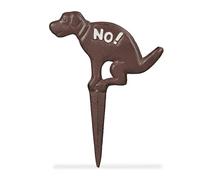 Relaxdays Piquet décoratif pour Votre Jardin, Design Antique, à Planter, Chien, H x L : 32 x 24 cm, Marron