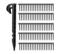 Relaxdays Piquets de Fixation pour Robot Tondeuse, Lot de 200, Accessoires pour câble, Plastique, Crochets, Noir