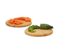 Relaxdays Planche à découper bambou 30 cm Set de 8