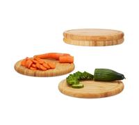 Relaxdays Planche à découper bambou 30cm Set de 16
