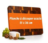 Relaxdays Planche à découper en bois d'acacia