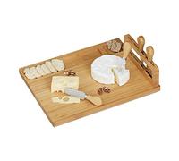 Relaxdays Planche à fromage bambou