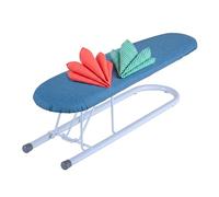 Relaxdays Planche à Repasser pour Manches, Surface 52 x 12,5 cm, Bleu/Blanc | housse en coton, pliable