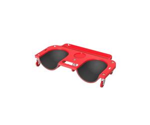 Relaxdays Planche à roulettes pour Les Genoux, jusqu'à 150 kg, genouillère à roulettes ménageant Les articulations, Rangement pour Outils, L x P : 50 x 25,5 cm, Rouge
