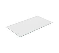 Relaxdays Plaque en verre de sécurité trempé, pour table et cheminée, rectangulaire, 120x65 cm, 8 mm, transparente