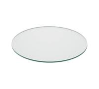 Relaxdays Plaque en Verre de sécurité trempé, pour Table et cheminée, Ronde, Ø 40 cm, 8 mm d'épaisseur, Transparente