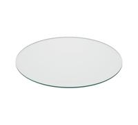 Relaxdays Plaque en Verre de sécurité trempé, pour Table et cheminée, Ronde, Ø 60 cm, 8 mm d'épaisseur, Transparente