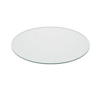 Relaxdays Plaque en Verre de sécurité trempé, pour Table et cheminée, Ronde, Ø 70 cm, 8 mm d'épaisseur, Transparente