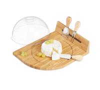 Relaxdays Plateau à fromage avec cloche et couvert